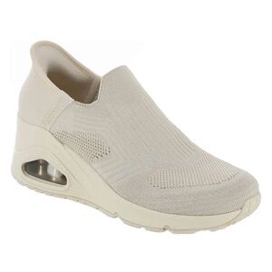 Skechers Women's Street Slip-Ins Uno Wedge Kickin’ Knit Off-White Sneakers